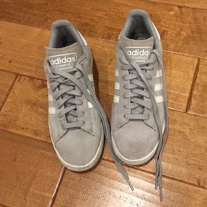 Adidas Campus Grey and White Sneakers